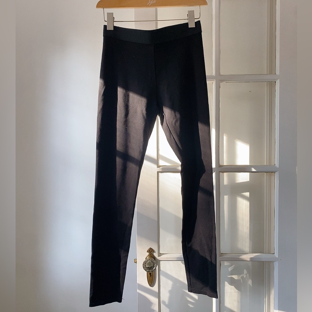Club Monaco Black Leggings with Elastic Stay Up Waistband size Small